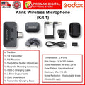 Godox Alink Wireless Microphone Kit 1 Kit 2 HSA-S HSA-C Hot Shoe Adapter For Cameras HSAS HSAC