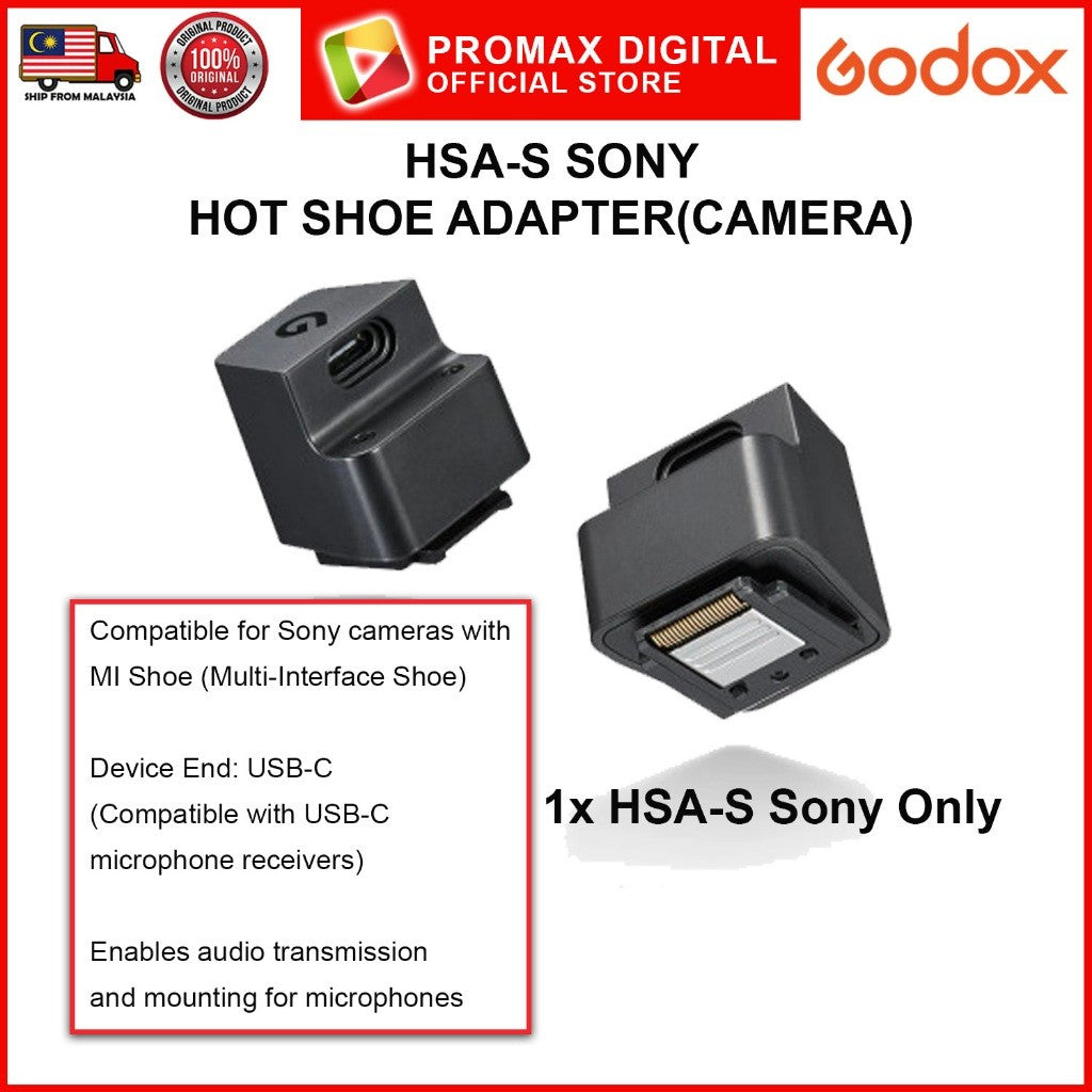 Godox Alink Wireless Microphone Kit 1 Kit 2 HSA-S HSA-C Hot Shoe Adapter For Cameras HSAS HSAC
