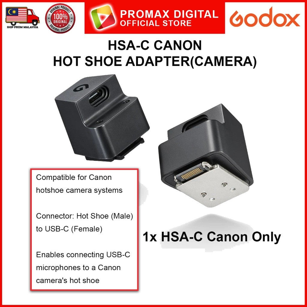 Godox Alink Wireless Microphone Kit 1 Kit 2 HSA-S HSA-C Hot Shoe Adapter For Cameras HSAS HSAC