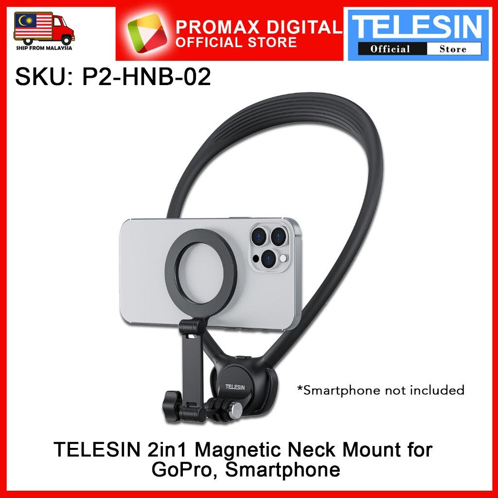 TELESIN 2 in1 Magnetic Neck Mount