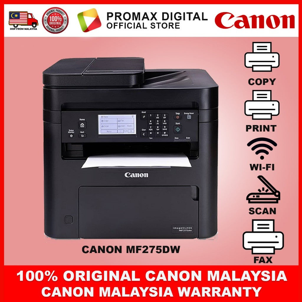 CANON imageCLASS MF275DW/ MF284DW Wireless 4-in-1 Monochrome Multifunction for Home and Small Offices Printer