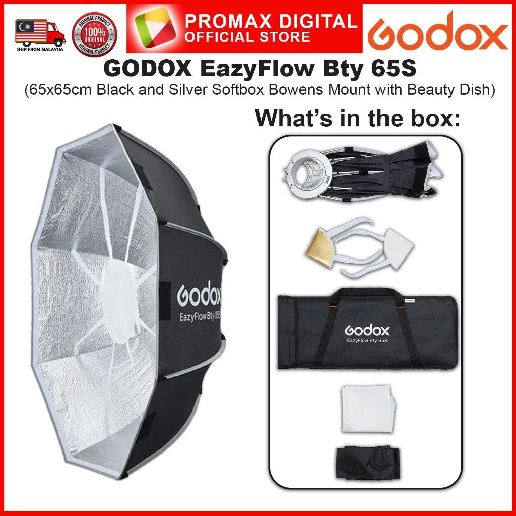 Godox EazyFlow Octa Series Softbox with Beauty Dish Bty 65S 85S 65W 65S Bowens Mount with Grid