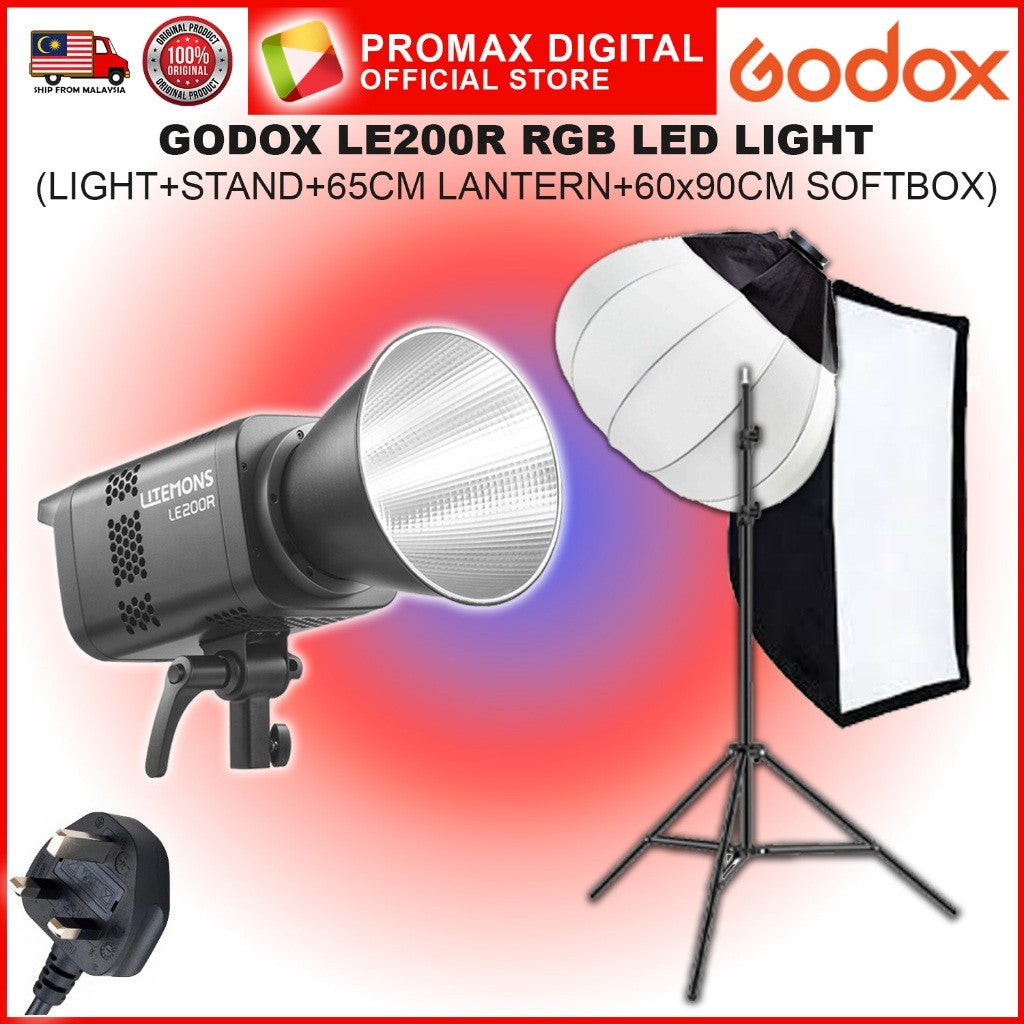 Godox LE200R LE300R LE600R RGB FULL COLOR LED STUDIO LIGHT PHOTO VIDEO PRODUCTION VALUE PACK