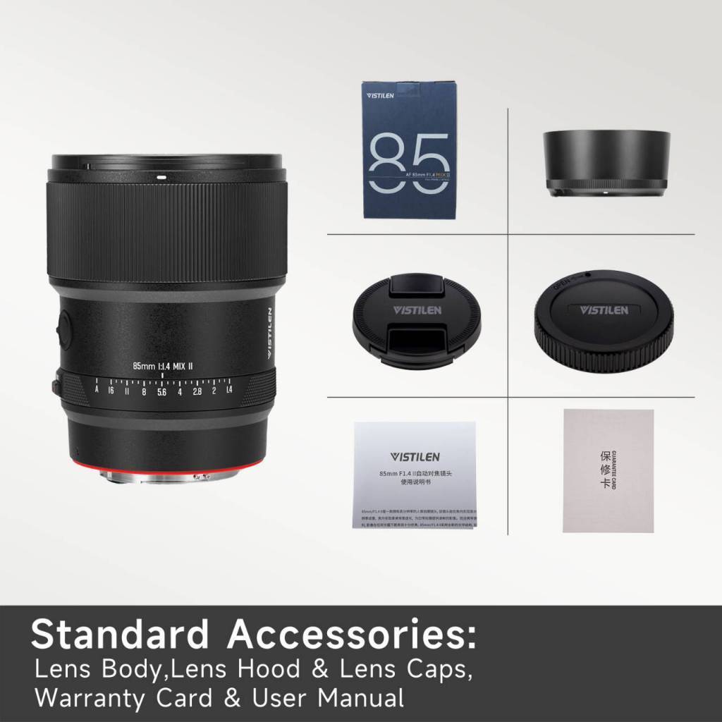 Vistilen 85mm f1.4 MIX II Full Frame Auto Focus STM Lens for Canon EFR (RF) Mount