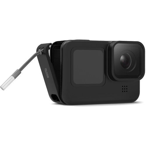 TELESIN GP-CLC-901 PLASTIC BATTERY DOOR WITH CHARGING PORT SLOT FOR GOPRO