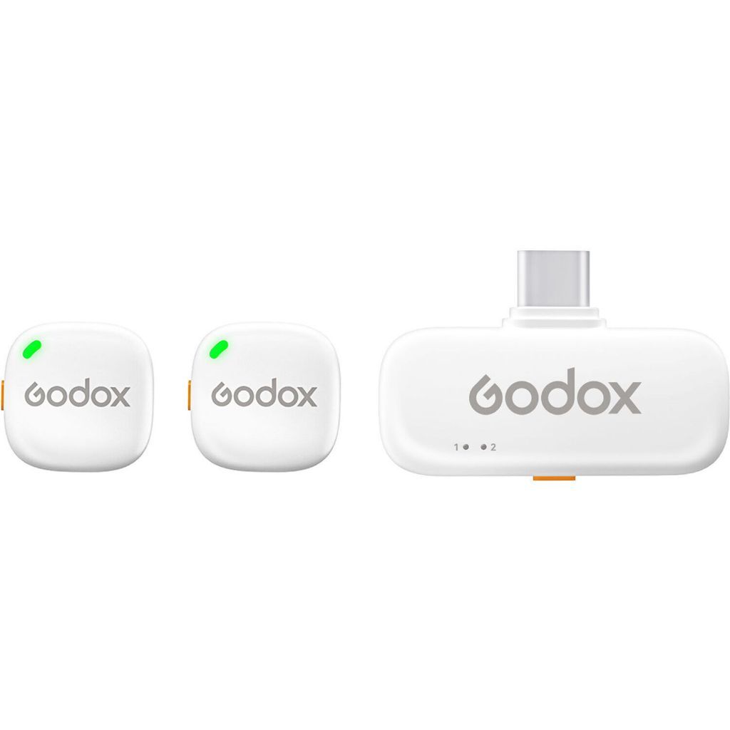 GODOX C01 KIT 2 2-PERSON WIRELESS MICROPHONE FOR MOBILE PHONES (2.4GHz Black and White)