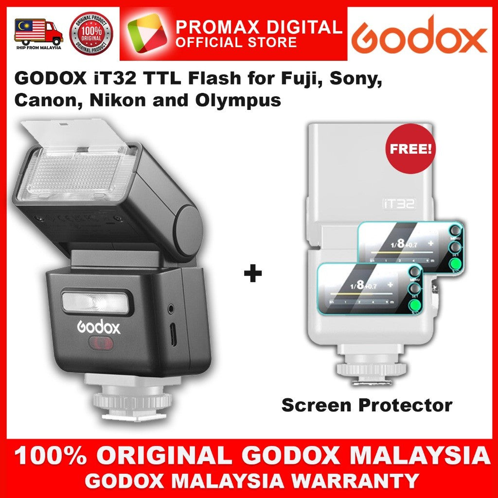 GODOX iT32 TTL Flash for Canon Fuji Sony Nikon Olympus with X5 Trigger IT32 it32