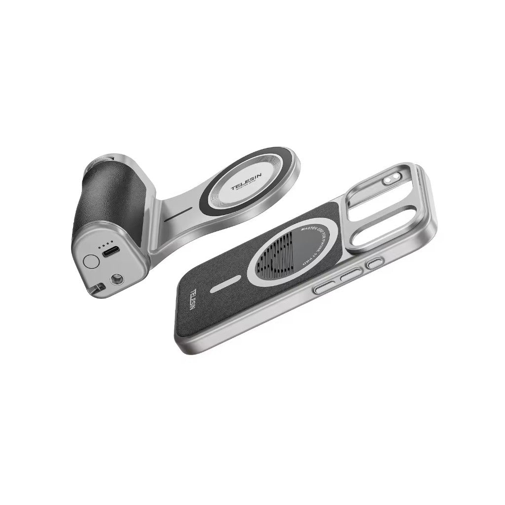 TELESIN Master Grip Set for iPhone17 Pro Pro Max Magnetic Phone Camera Hand Grip Holder Powerbank