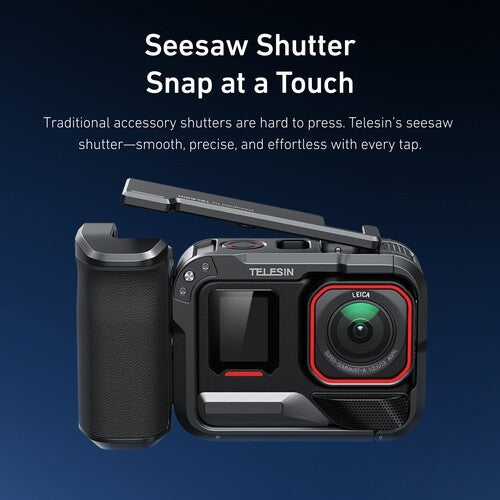 TELESIN S6-FMS-31-TIS STREET PHOTOGRAPHY GRIP SET FOR ACE PRO AND ACE PRO 2 ACTION CAMERA CAGE GRIP