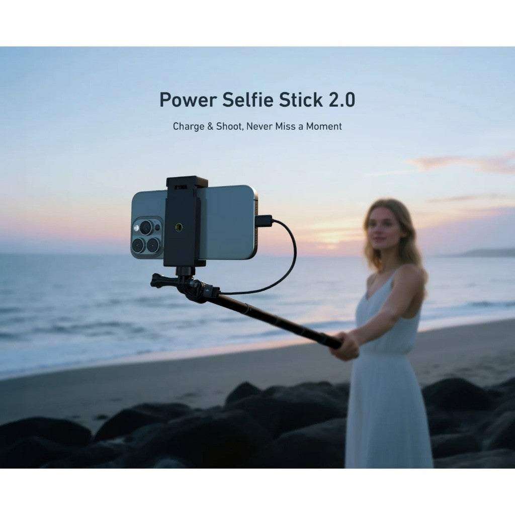 TELESIN S1-CSS-05 POWER RECHARGABLE SELFIE STICK 2 for ACTION CAMERAS MOBILE PHONE