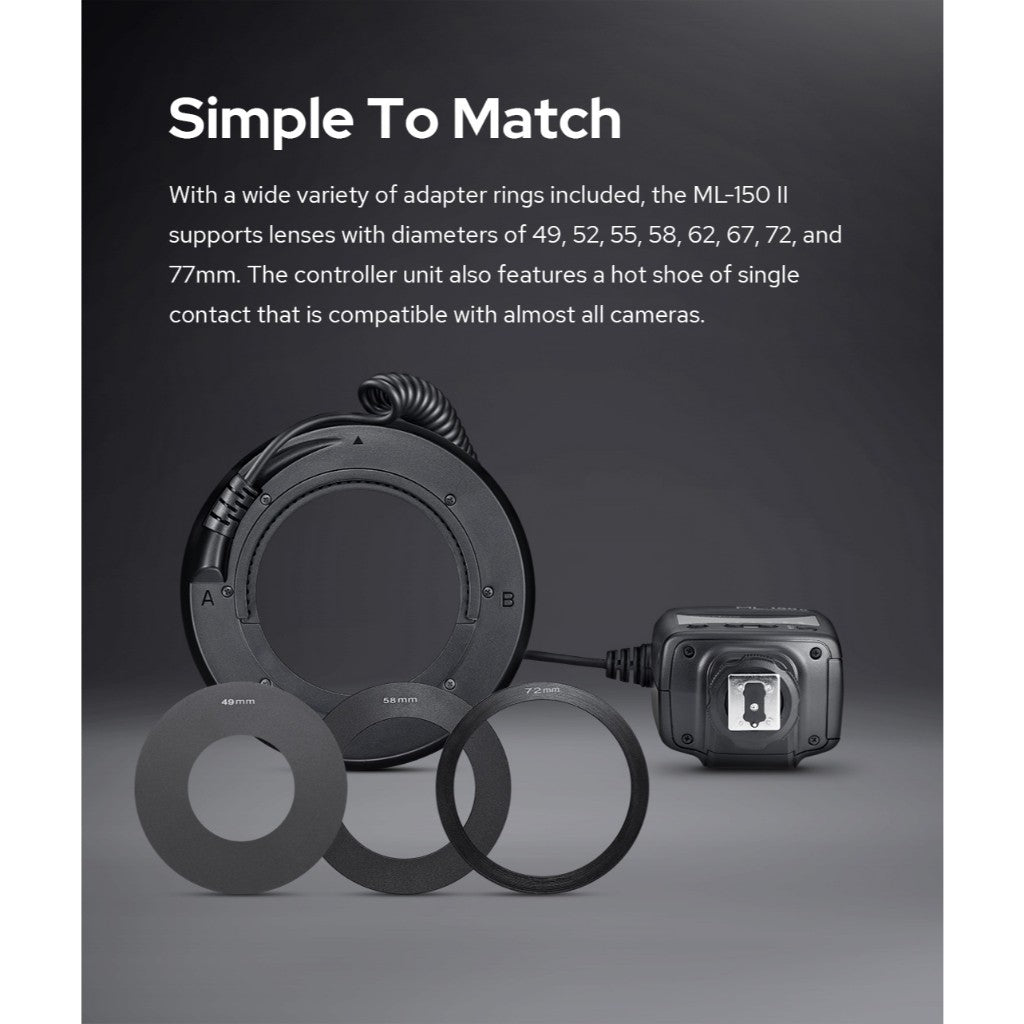 GODOX ML150-II MACRO RING FLASH ML150II ML150 II Dentist Dental Manual Flash Speedlite