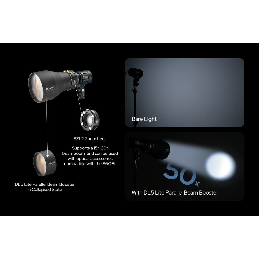 GODOX DL5 Lite Parallel Beam Booster for MS60R MS60Bi MS60R MS60 Bi Studio Light Equipment