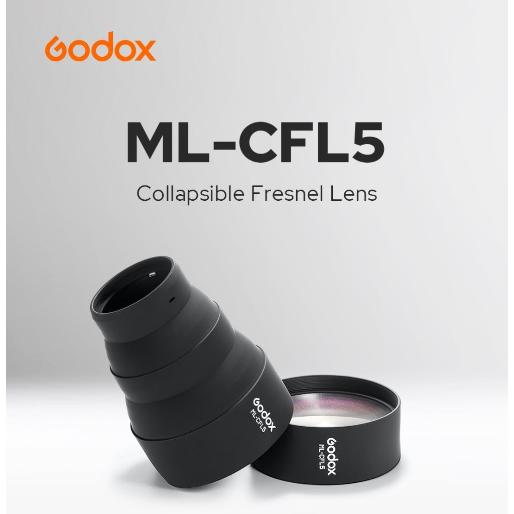 GODOX ML-CFL5 Collapsible Silicone Fresnel Attachment Adjustable Light Diffuser for ML-L15 & ML-L36