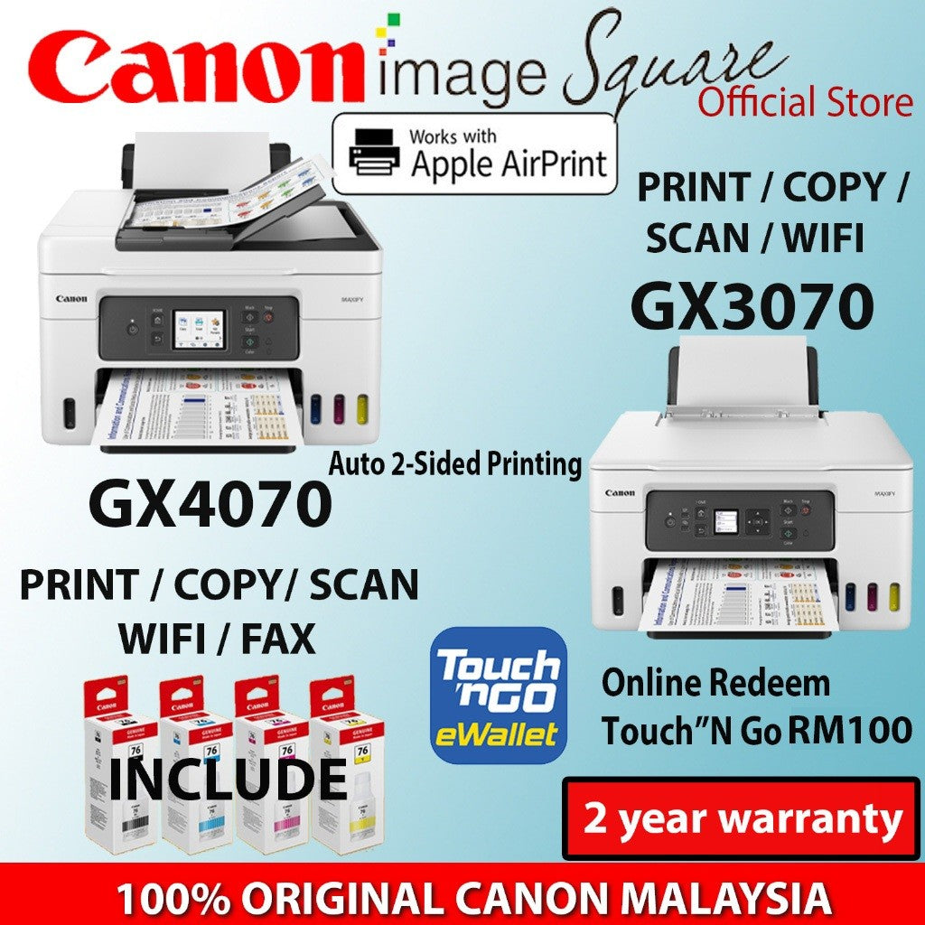 Touch”N Go RM100-Canon MAXIFY GX3070 / GX4070  High Volume Multi-Function Printer