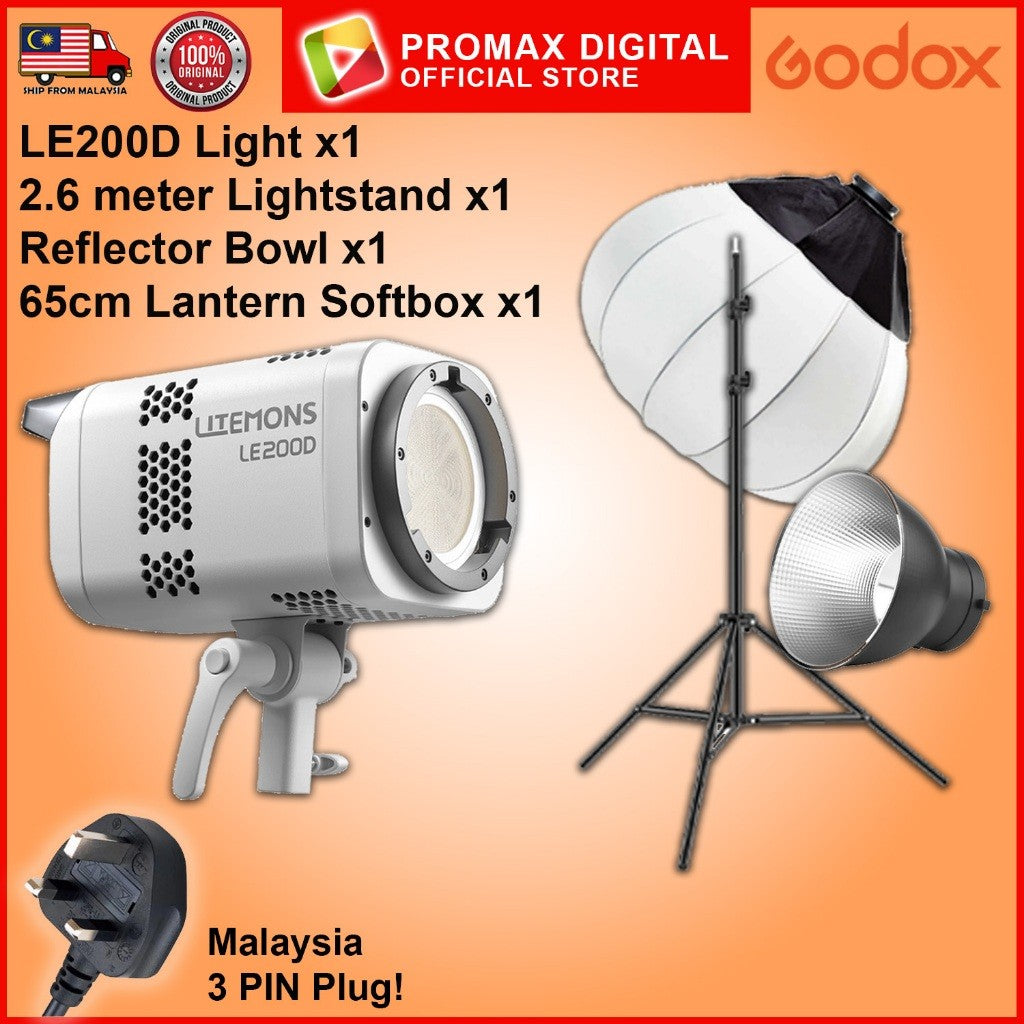 VALUE PACK!! GODOX LE200D LE200Bi LE300Bi LE600Bi  Litemons Bi-Color 2800 - 6500K Studio Light 5600K