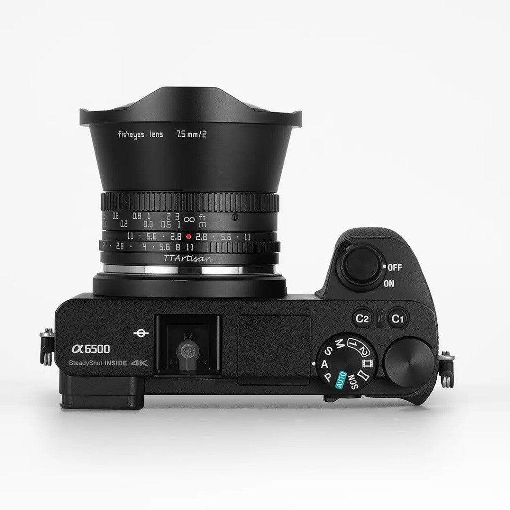 TTArtisan APS-C 7.5mm f2 Fisheye Wide Angle Lens for E X and RF Mount Manual Focus Full Frame