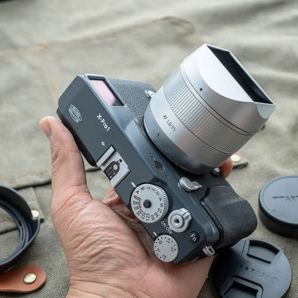 TTArtisan AF APS-C 35mm f1.8 Mark II Camera Lens for X E and Z Mount Black and Silver Color