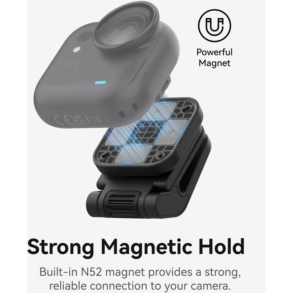 Telesin S3-HMH-05-TIS Magnetic Brim Clip for Insta360 GO ULTRA Magnetic Mount