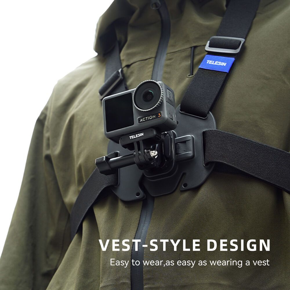 TELESIN GP-UCS-001 VEST CHEST STRAP V2 FOR ACTION CAMERAS QUICK RELEASE CAMERA ACCESORRIES