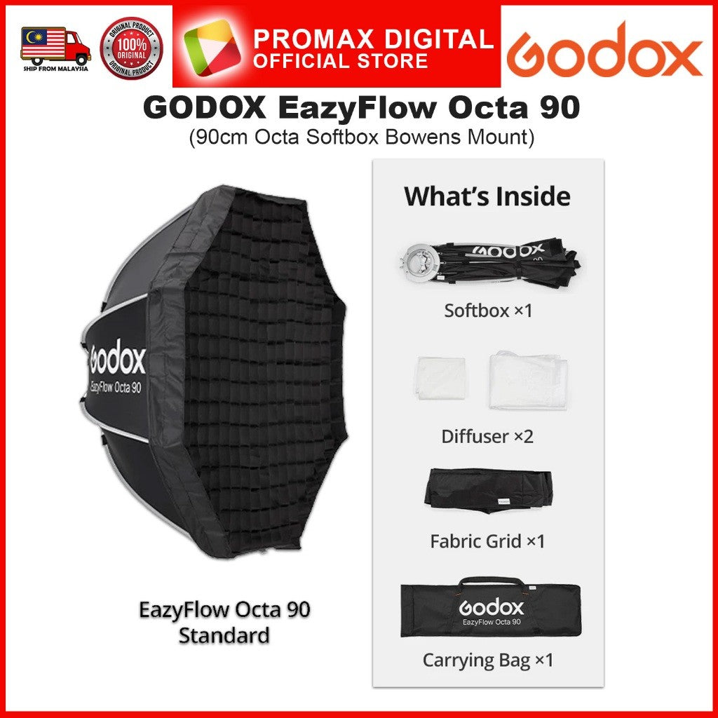 Godox EazyFlow Octa Series Softbox with Beauty Dish Bty 65S 85S 65W 65S Bowens Mount with Grid