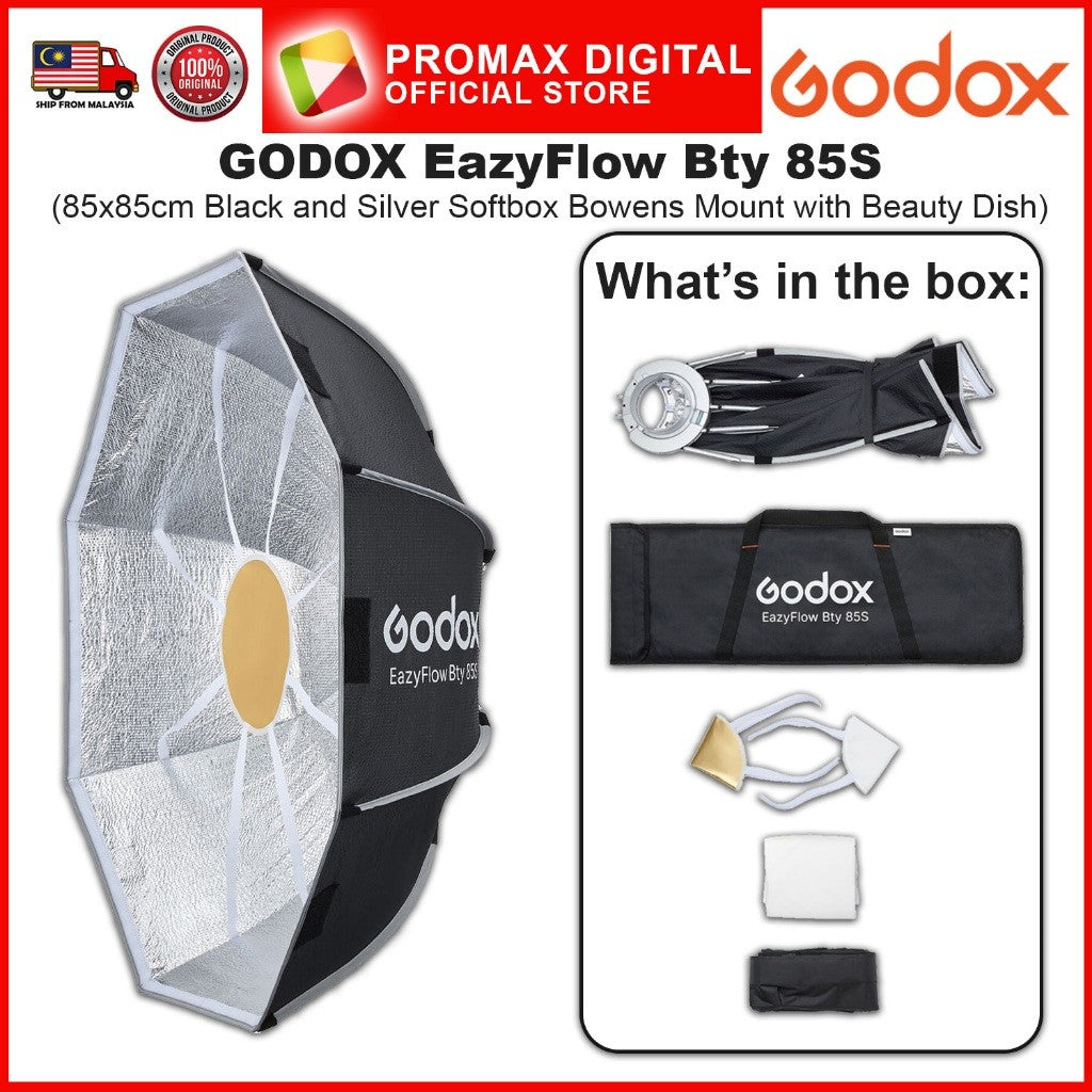 Godox EazyFlow Octa Series Softbox with Beauty Dish Bty 65S 85S 65W 65S Bowens Mount with Grid