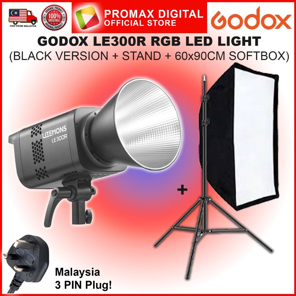Godox LE200R LE300R LE600R RGB FULL COLOR LED STUDIO LIGHT PHOTO VIDEO PRODUCTION VALUE PACK