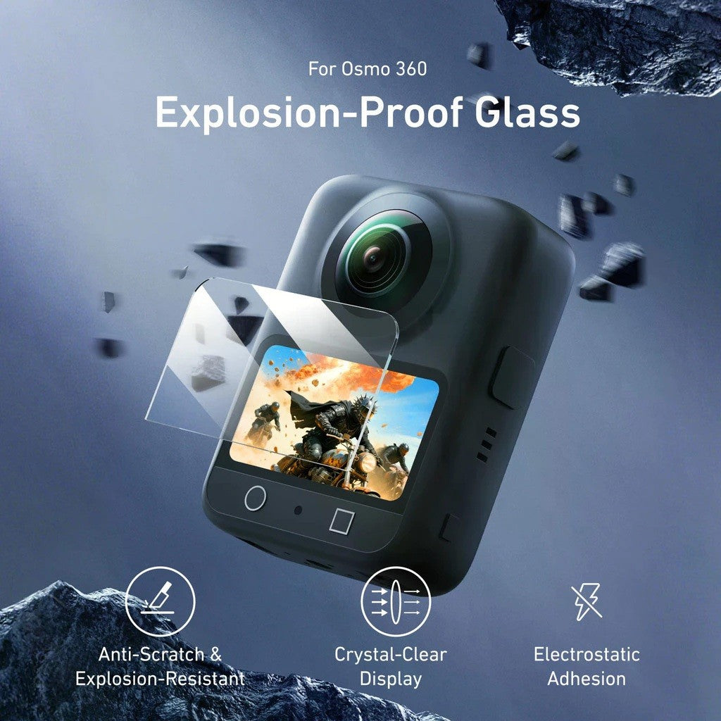 TELESIN S6-FLM-22-TDJ TEMPERED EXPLOSION-PROOF SCREEN PROTECTOR FOR DJI OSMO 360
