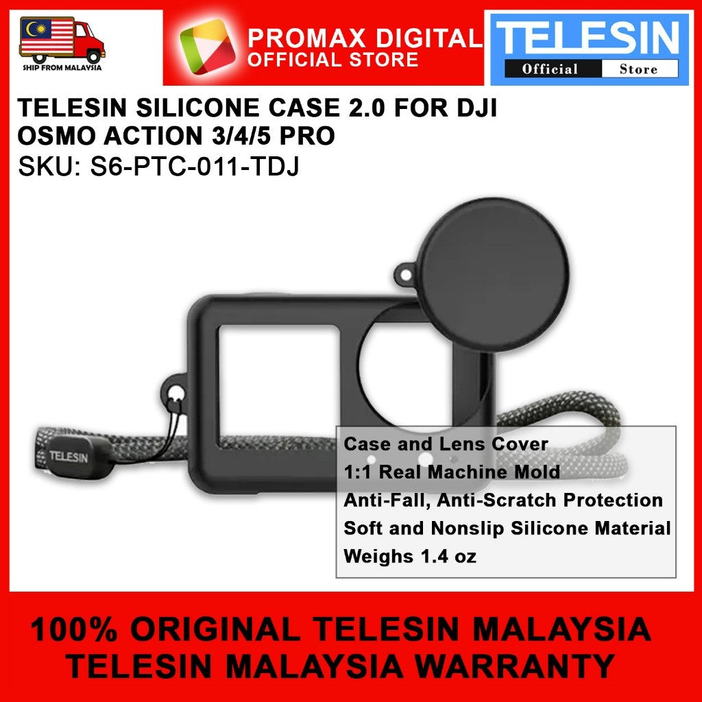 TELESIN S6-PTC-011-TDJ TELESIN Silicone Protective Case Lens Cover