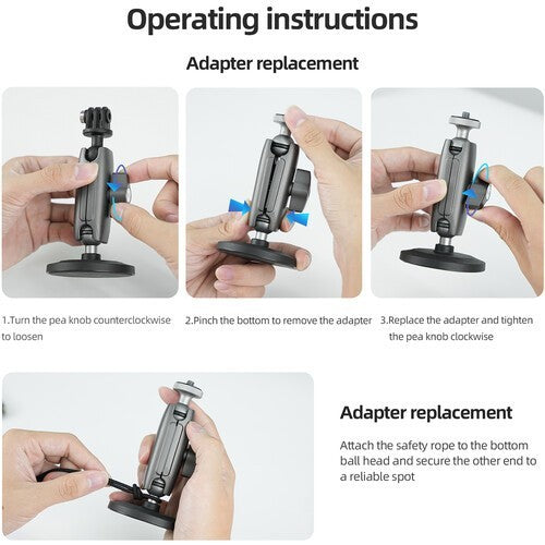 TELESIN CMM-001 MAGNETIC BASE CAMERA SUCTION CUP MOUNT FOR CAMERA ACTION CAMERA