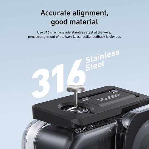 TELESIN S4-WTP-12 WATERPROOF CAMERA PROTECTIVE CASE FOR DJI ACTION 6 WATER PROOF CASE
