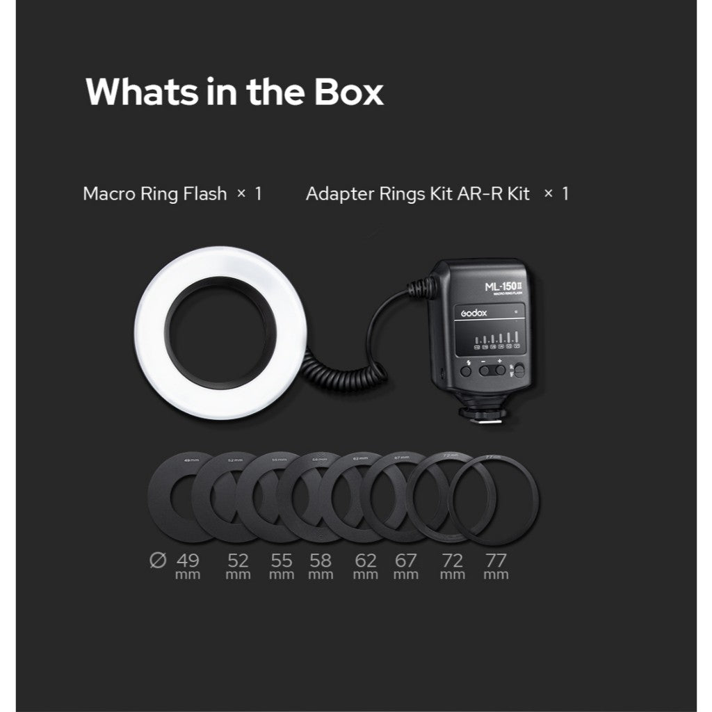 GODOX ML150-II MACRO RING FLASH ML150II ML150 II Dentist Dental Manual Flash Speedlite