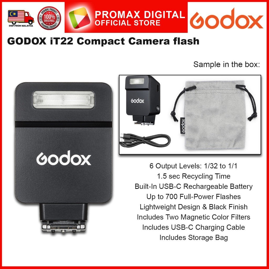 GODOX iT22 TTL Compact Flash C N F S Mount Mini Camera Mirrorless