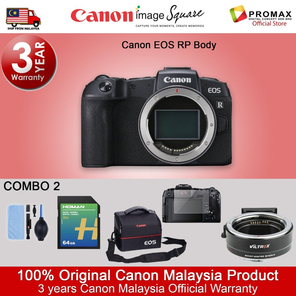 Canon EOS RP Body / with RF24-105 f4-7.1 IS STM Mirrorless Digital Camera (CANON MALAYSIA WARRANTY)