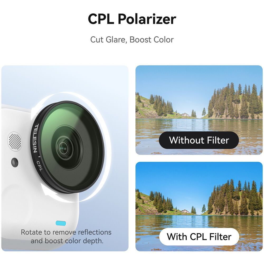 TELESIN S5-FLT-42 FILTER SET FOR INSTA360 GO ULTRA CPL ND 8 16 32 CAMERA FILTERS