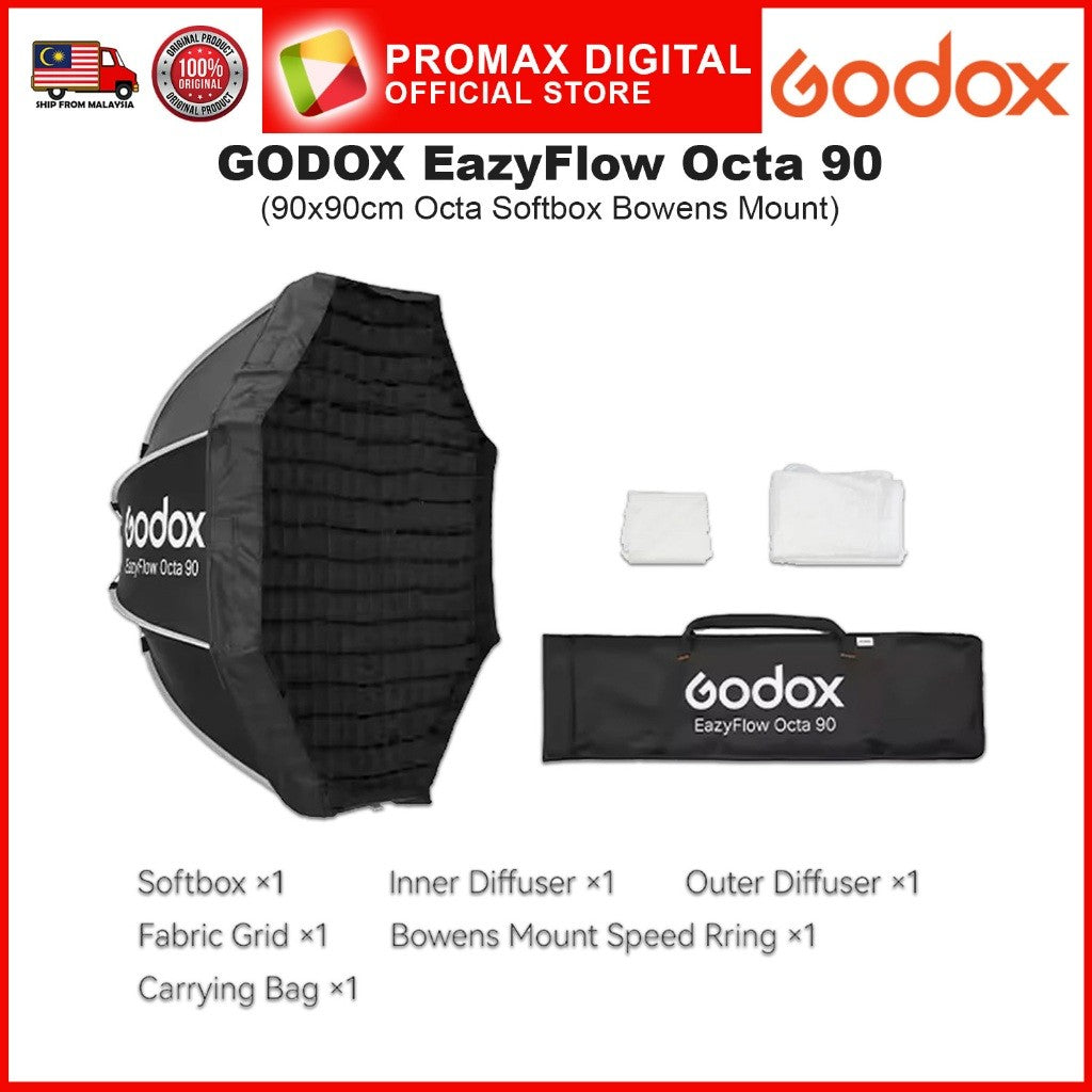 Godox EazyFlow Octa Series Softbox with Beauty Dish Bty 65S 85S 65W 65S Bowens Mount with Grid