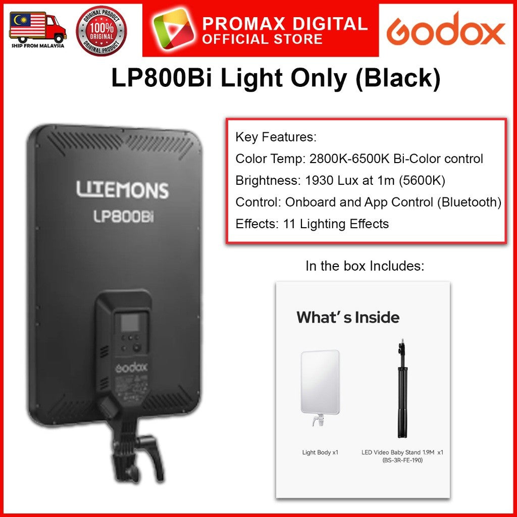 GODOX LP800Bi LITEMONS Bi-Color LED Light Panel Studio Lighting Panel Light.