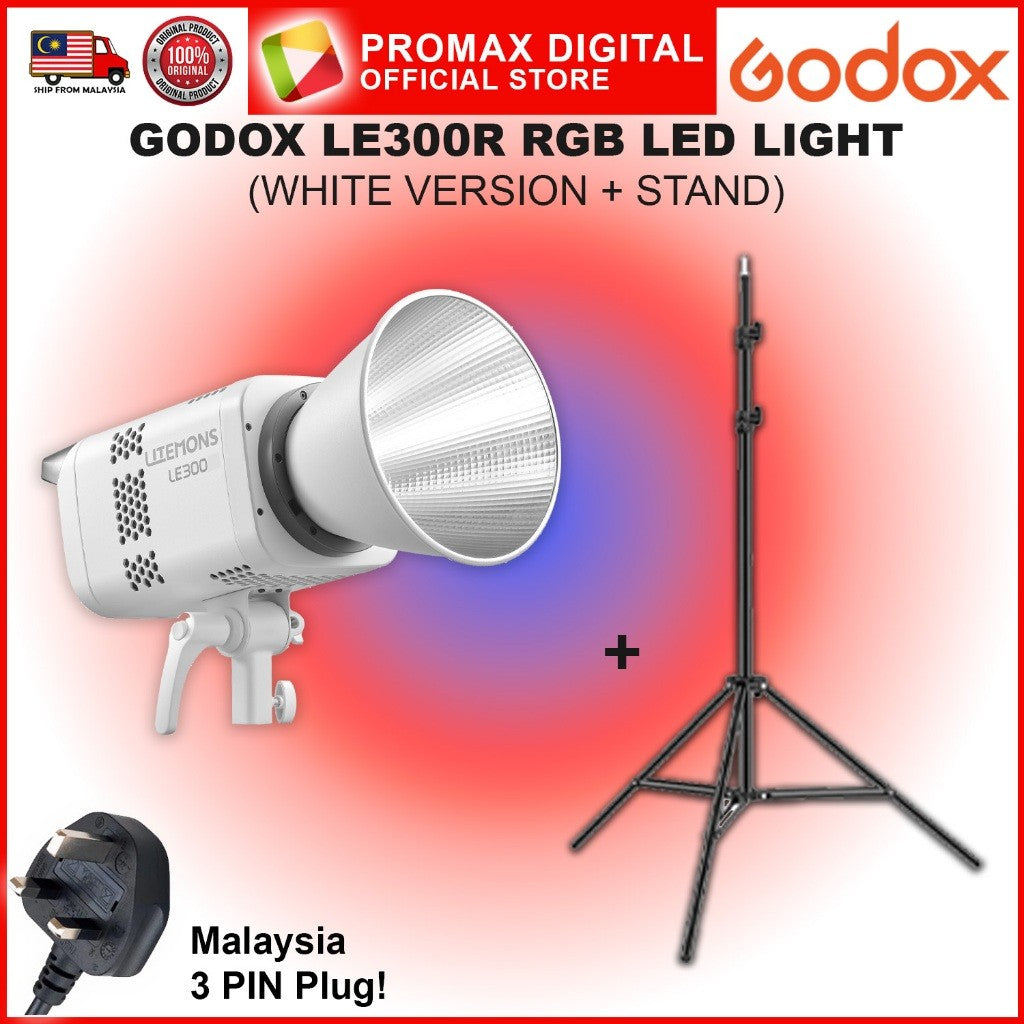 Godox LE200R LE300R LE600R RGB FULL COLOR LED STUDIO LIGHT PHOTO VIDEO PRODUCTION VALUE PACK