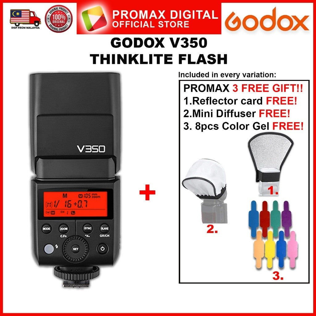 GODOX V350 Series TTL 2.4G Li-ion Camera Flash with Built-in Rechargeable Battery