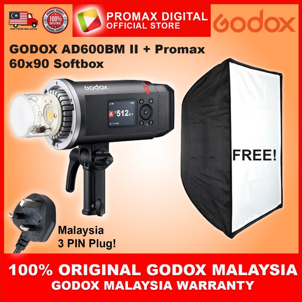 GODOX AD600BMII WITH WB87B BATTERY LANTERN OCTA 95cm 60x90cm Softbox AD600BM II AD600BM 2