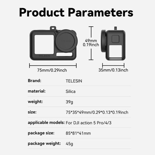 TELESIN S6-PTC-011-TDJ TELESIN Silicone Protective Case Lens Cover