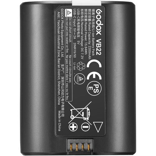 Godox VB22 Battery for V480 V1mid V350 TTL On-Camera Flash (7.2V , 2200mAh)