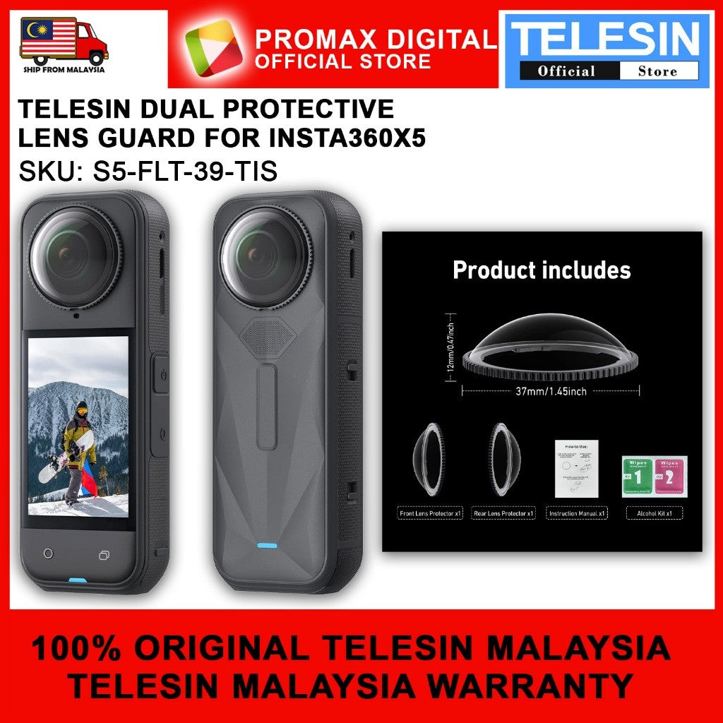 TELESIN S5-FLT-39-TIS LENS PROTECTOR FOR INSTA360 X5