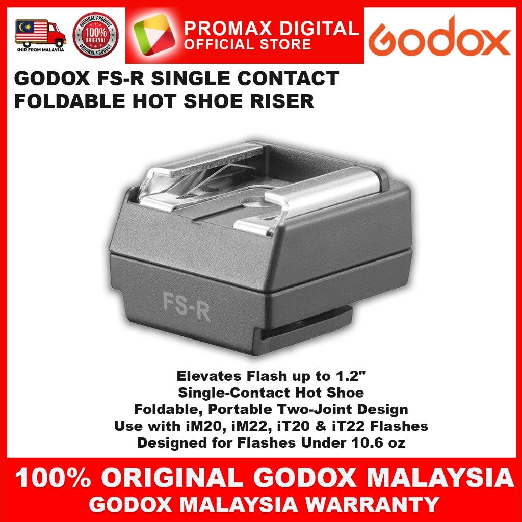 GODOX FS-R TTL HOT SHOE RISER FOR iT30 Pro iT20 iT22 iT32 Canon Nikon Fuji Sony TR-C TR-N TR-S TR-F