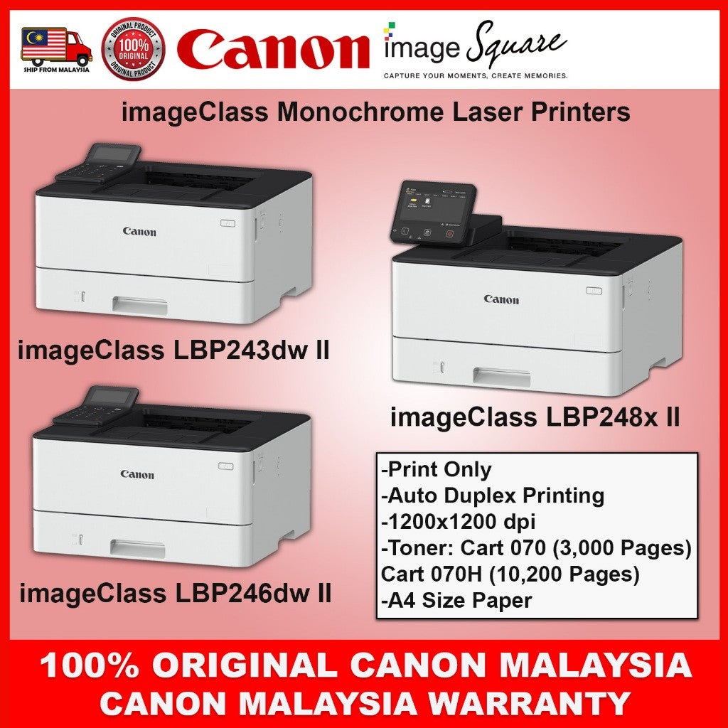 CANON imageCLASS LBP243dw II LBP248x II MONOCHROME LASER PRINTERS AUTO DUPLEX PRINTING