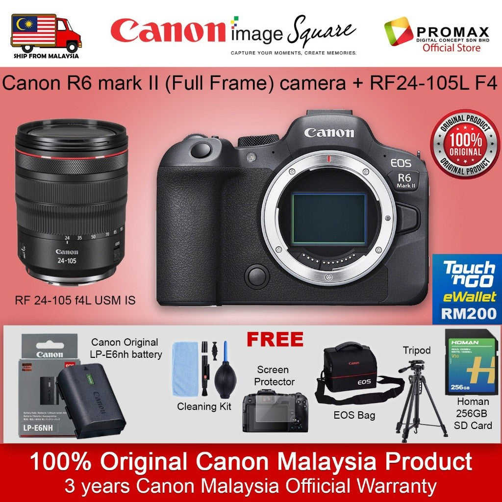 Canon EOS R6 II R6II Full Frame mirrorless camera R6 MKII (Canon Malaysia 3 years warranty)