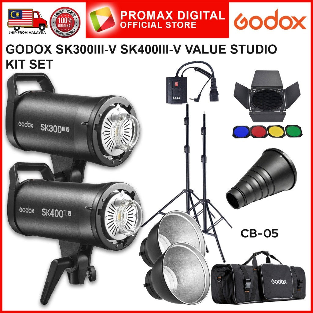 GODOX SK300III-V SK400III-V VALUE STUDIO LIGHT KIT SET PHOTOGRAPHY SK300 SK400 III V SK400IIIV SK300IIIV
