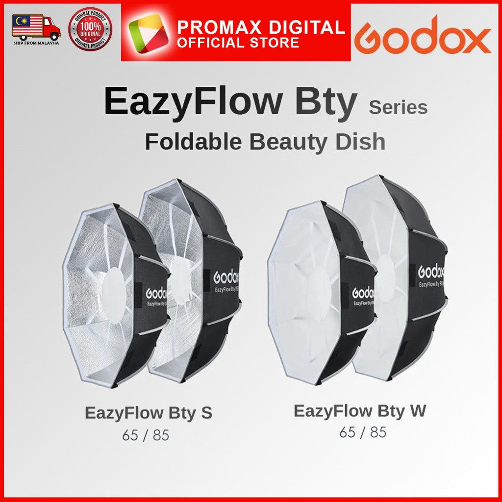 Godox EazyFlow Octa Series Softbox with Beauty Dish Bty 65S 85S 65W 65S Bowens Mount with Grid