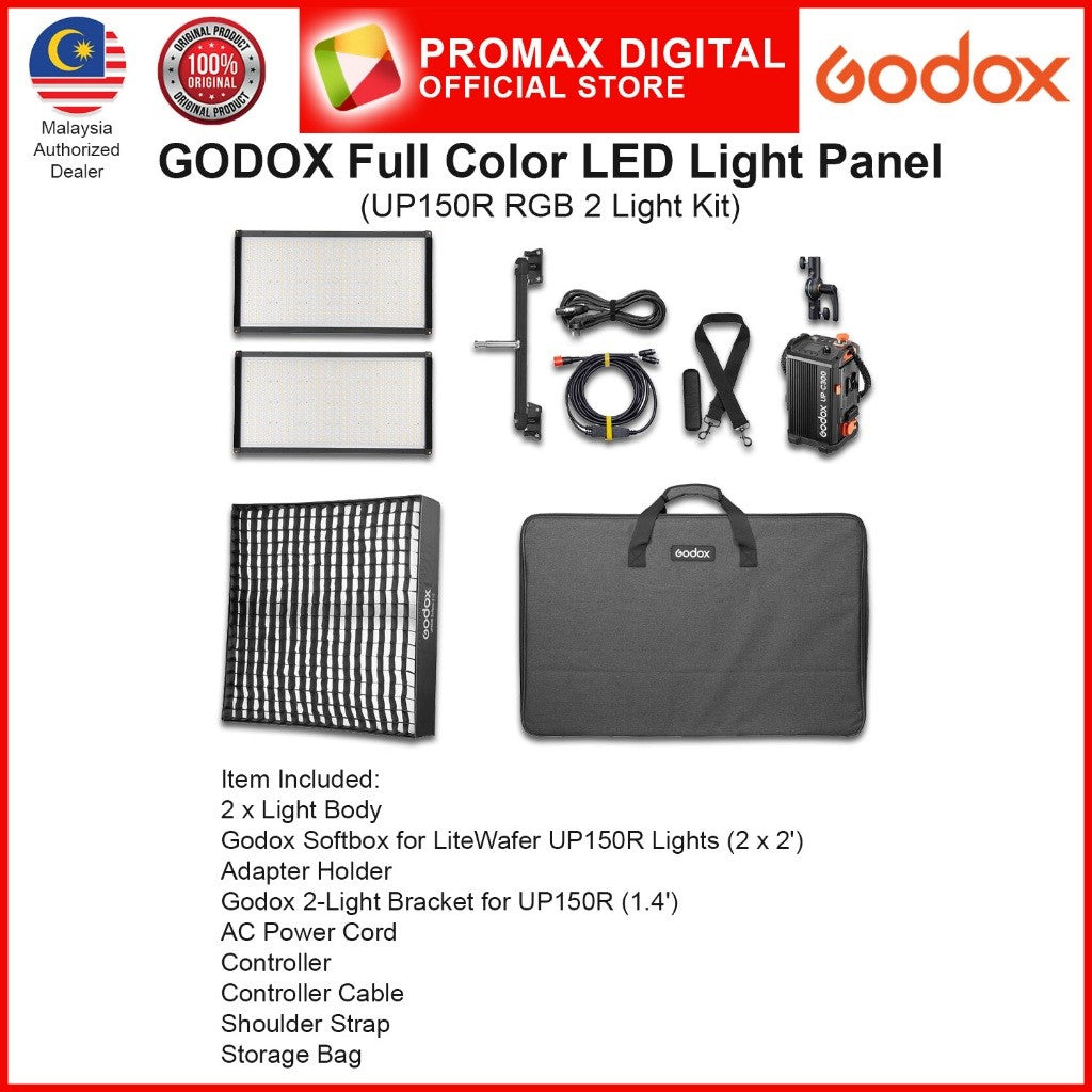 Godox Litewafer UP150R Full Color RGB LED Light Panel 180W Photography Videography Light