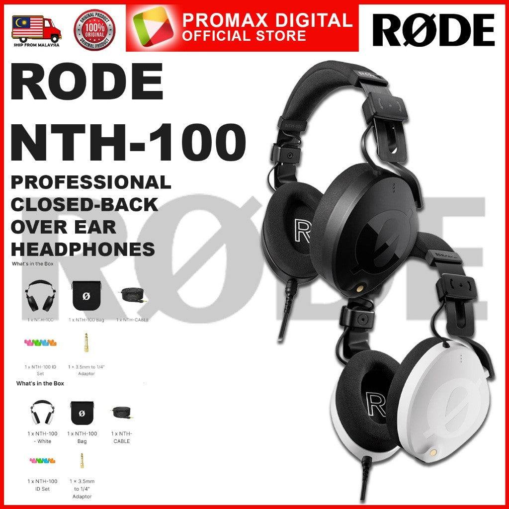 Rode NTH-100 / NTH-100M Professional Closed-Back Over-Ear Headphones