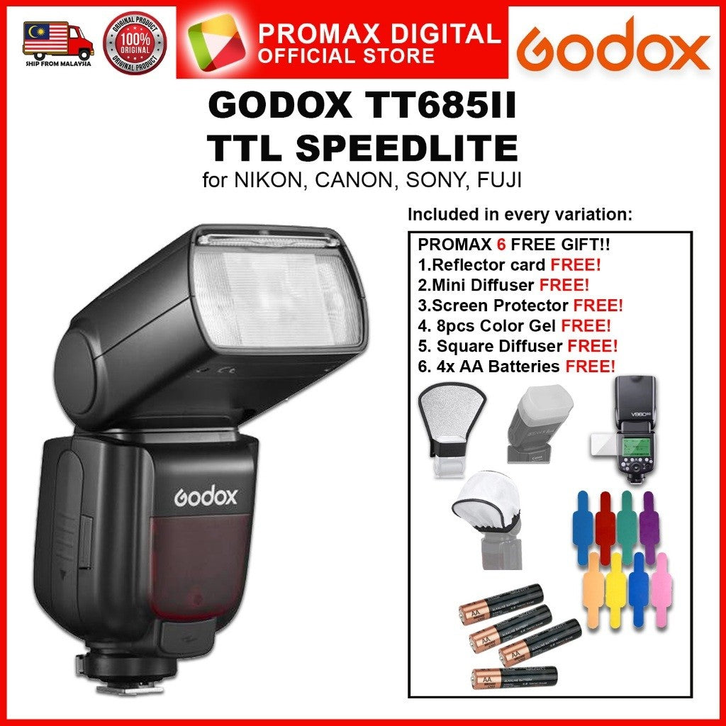 Godox TT685II Flash TT685 II TT685S II TT685C II TT685N II TT685FII
